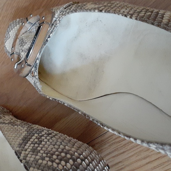 Prada Python tan leather kitten heels sz 39 9 - Picture 13 of 13